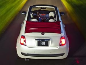 Fiat 500C convertible rear view