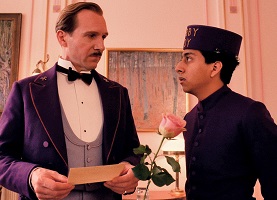 Fiennes and Revolori as Gustave H. and Zero Mustafa
