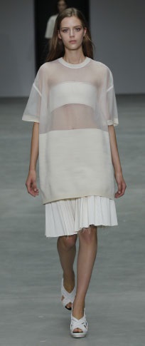 Calvin Klein Spring/Summer 2014 with a tasteful take on the sheer blouse