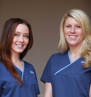 Student Aestheticians Adele and Amanda