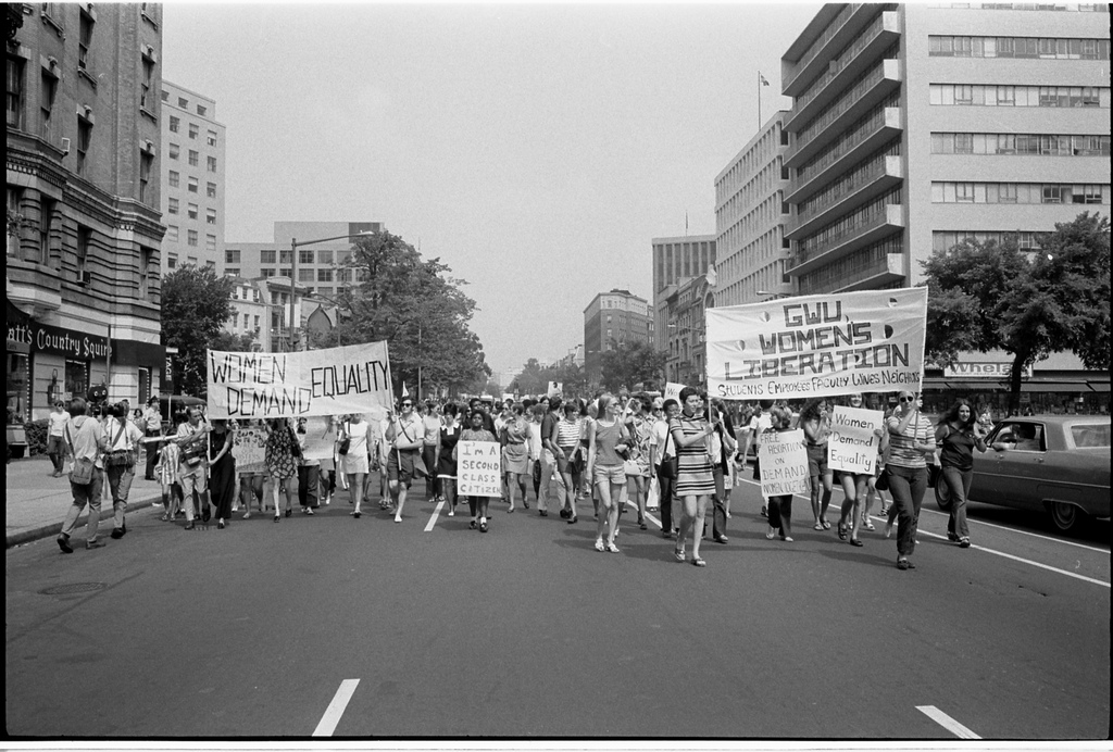 Feminist protests in the 70s were viewed as radical and destructive.