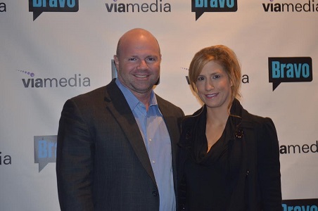 Michael Fitzmaurice and his wife at the launch party