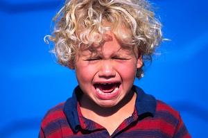 Blond Boy Crying