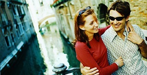 Couple over a Canal