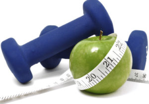 weight and an apple 