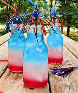 4th of July layered beverage