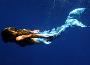 Mehgan Heaney-Grier trying out a new style of swim fin in the waters of the Florida Keys.