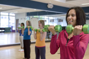 woman excersising