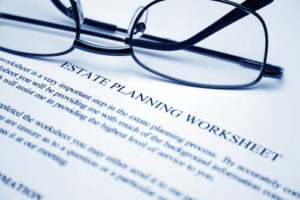 Estate planning worksheet