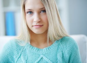 Portrait of a tender teenage girl