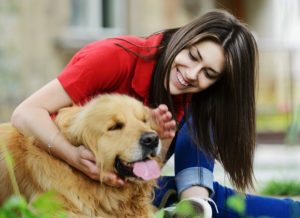 Urban stylish trendy young teenage people with dog