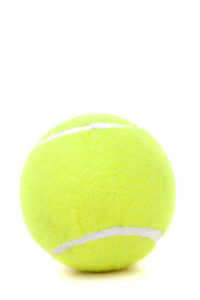 Tennis Ball Over White