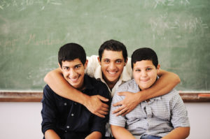 Children at school classroom