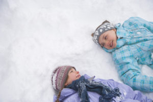 Children playing in the snow