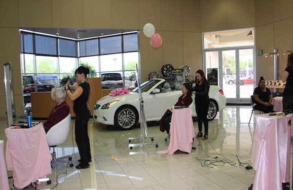 Coulter Infiniti and ROLFS Salon Come Together and go Pink for Breast Cancer Awareness