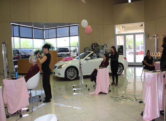 Coulter Infiniti and ROLFS Salon Come Together and go Pink for Breast Cancer Awareness